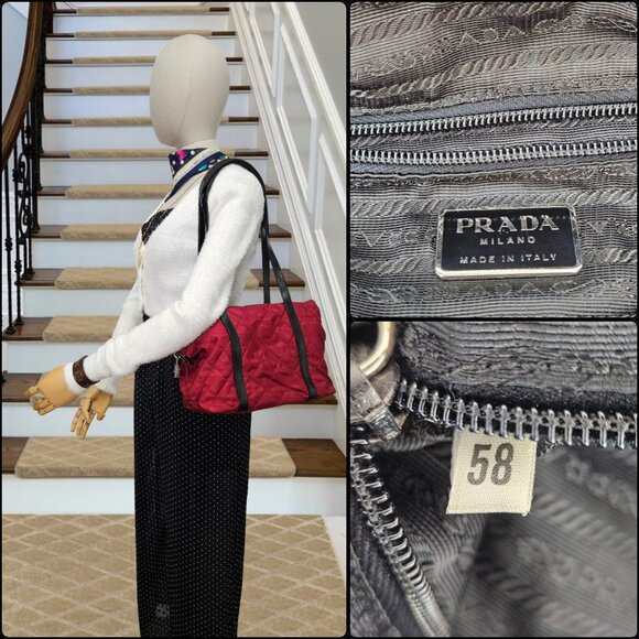 Prada Quilted Tessuto Nylon & Leather Tote Bag - Picture 2 of 16